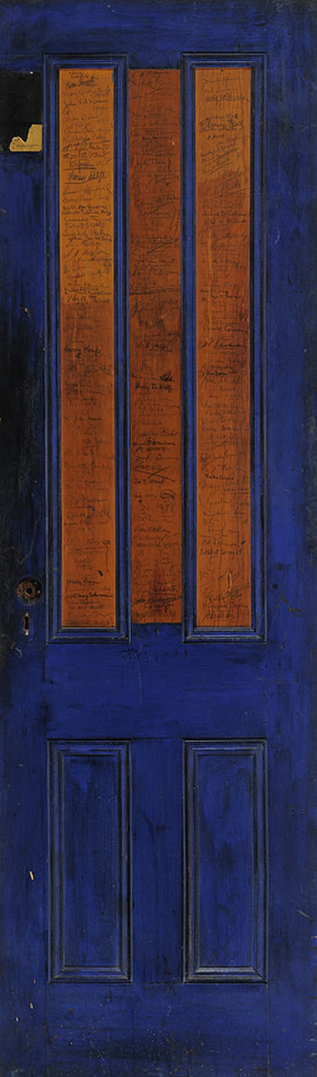 a blue door